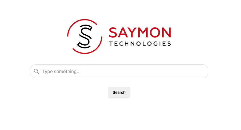 SAYMON Search start page